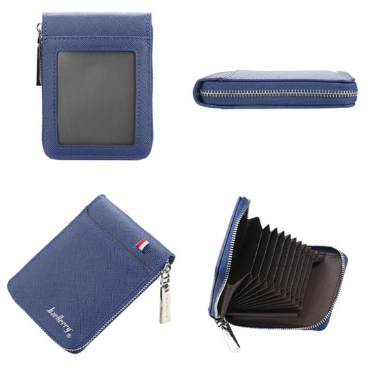 Baellerry Large-capacity Multi-card Slot Organ Card Bag Mini Zip Coin Purse(Blue) by Baellerry