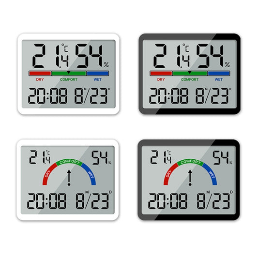 Magnetic LCD Digital Aalarm Clock Large Screen With Temperature Humidity Display(9905 Black) by bashfashion