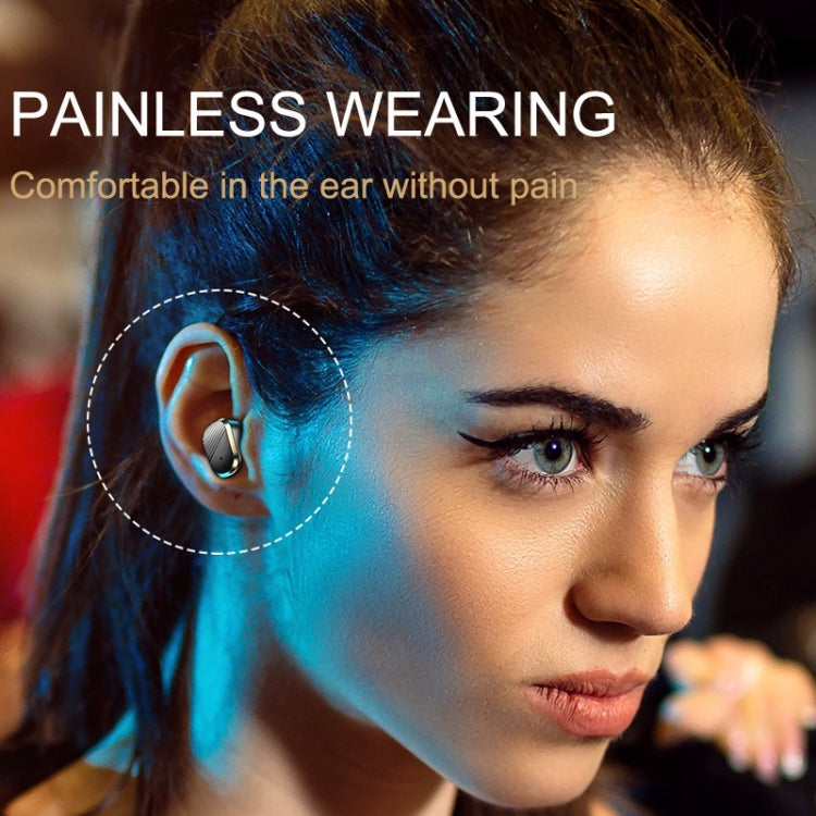 Digital Display Earphones In-Ear High Power Gaming Wireless Sports TWS Earphones(Black) by bashfashion