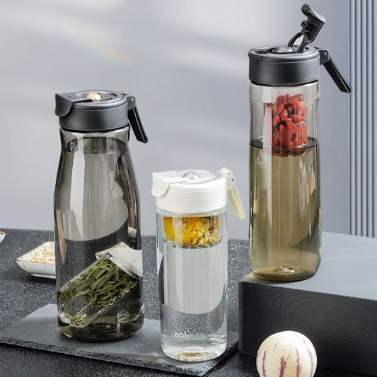 Nobvan Magic Ball Magnetic Bomb Tea Warehouse Tritan Large Capacity Sports Cup, Style: 1000ml (Transparent) by Nobvan