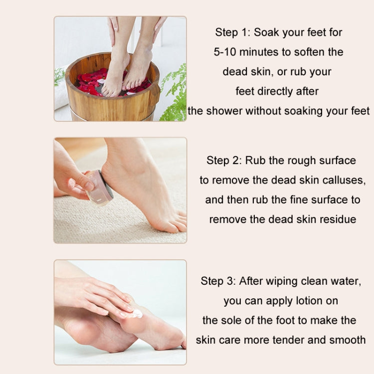 2 in 1 Double-sided Foot Grinder Crystal Glass Manual Epilator(Pink) by bashfashion