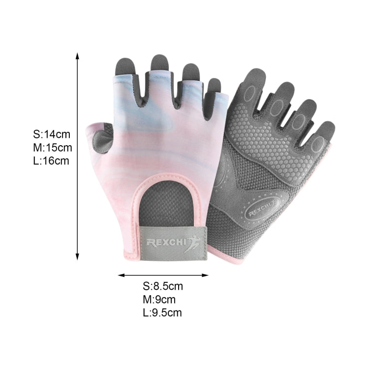 Yoga Sports Gloves Non-slip Shock-absorbing Half-finger Anti-cocoon Gloves, Size: M(Arctic Gray) by bashfashion