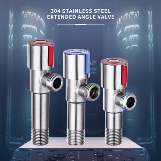 Model D 304 Hexagonal Stainless Steel Angle Valve Fine Copper Ceramic Valve Spool With Decorative Cover(Blue Logo Cold Water) by bashfashion