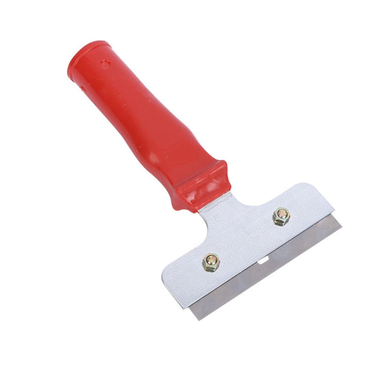 Iron Head Plastic Handle Scraper Cleaner for Glass Window Tile Floor Ice Wall Paint(Red) by bashfashion