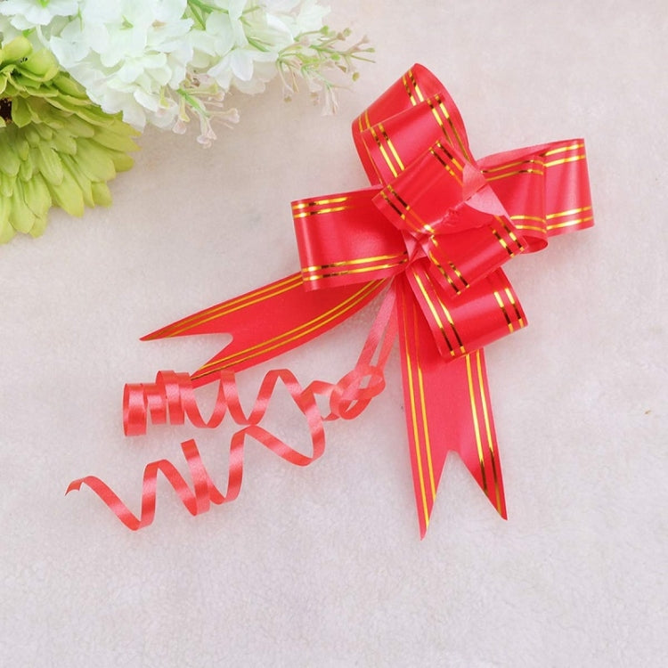 100pcs Hand Drawn Flower Wedding Ribbon Fruit Basket Bow Decoration(Red Phnom Penh) by bashfashion