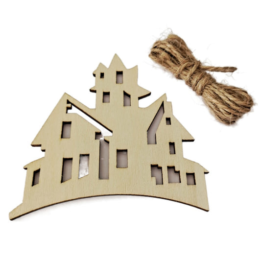 10pcs/set Halloween Decorations Holiday Party Wooden Pendants(Random Style Delivery) by bashfashion