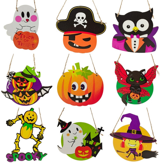 Halloween Decoration Pendants Holiday Scene Layout, Color: No.6 by bashfashion