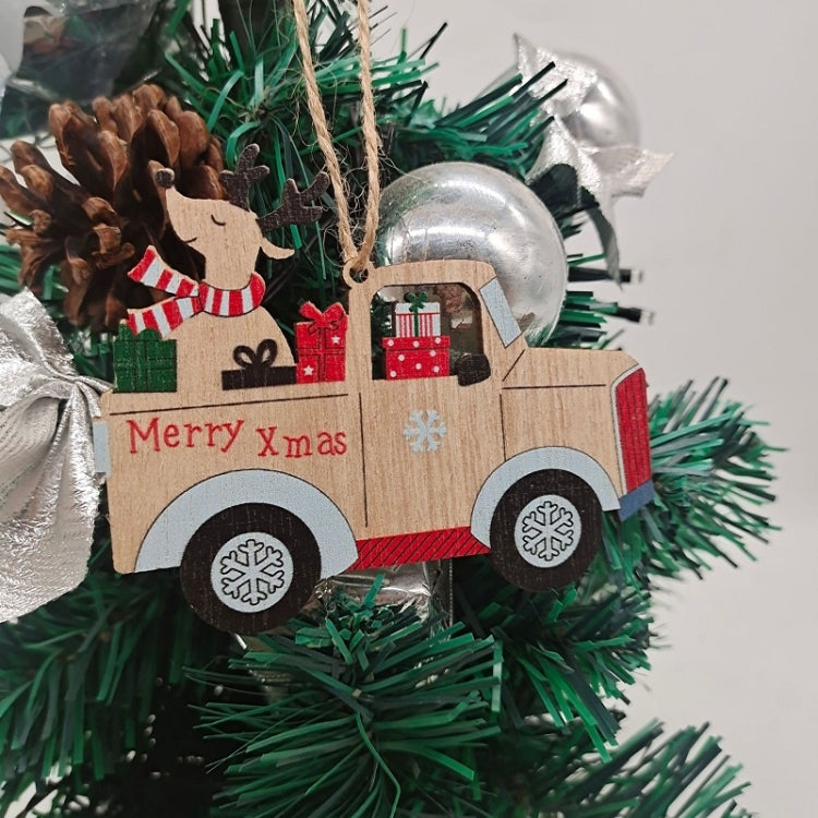 10pcs/set Colorful Wooden Christmas Tree Snowman Pendant Decoration(Random Style Delivery) by bashfashion