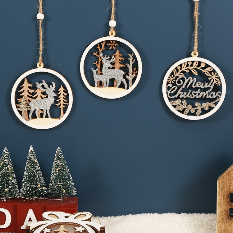 Christmas Party Decoration Wooden Pendants(2) by bashfashion