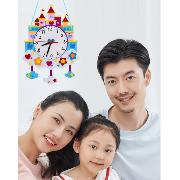 Cartoon Clock Children DIY Handmade Teaching Aids Christmas Decoration(Random Cartoon Style) by bashfashion