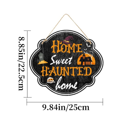Halloween Door Sign Haunted House Horror Atmosphere Decoration, Style: Home by bashfashion