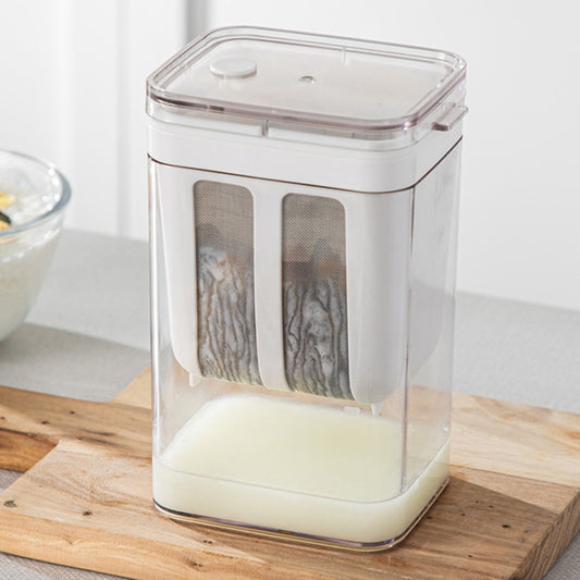 1100ml Yogurt Filter Homemade Yogurt Beancurry Milk Separator Water Drained Filter(White) by bashfashion