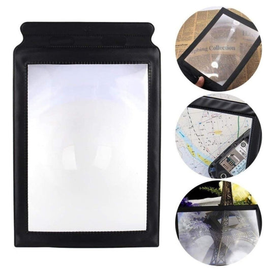 A4 Magnifying Glass Reading Handheld Soft PVC Full Page 3X Magnifier by bashfashion