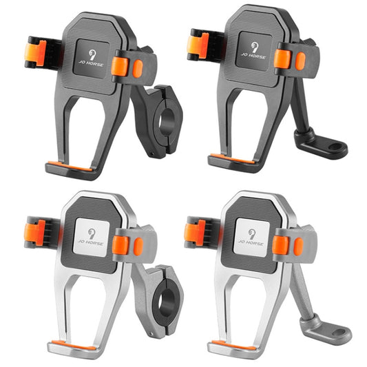 JO HORSE Aluminum Alloy Bicycle Riding Mobile Phone Navigation Roller Fixed Bracket, Color: Titanium Handlebar by JO HORSE