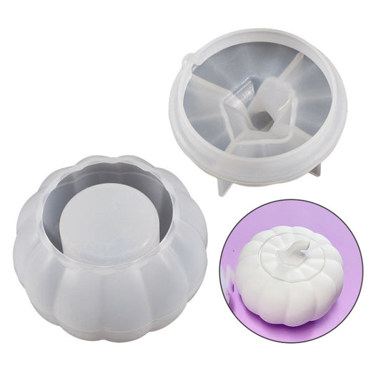 DIY Crystal Epoxy Pumpkin Storage Box Mold Halloween Silicone Mold(Cover+Base Combination) by bashfashion