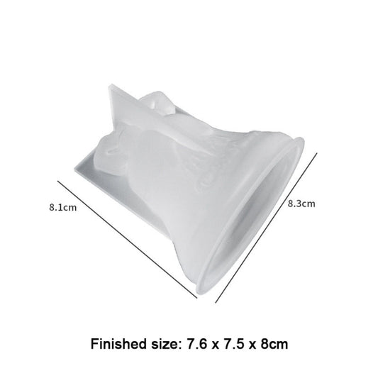 Christmas Crystal Silicone Mold DIY Snowman Elk Candle, Spec: Christmas Bell 005 by bashfashion