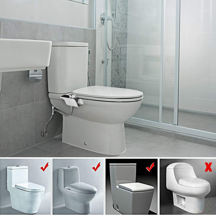 Bidet Toilet Seat Attachment With Hot & Cold Double Nozzle Personal Hygiene 1/2 For Asia/Australia/UK by bashfashion