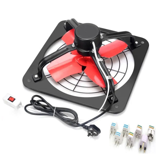 14 -inch Single Grilles Kitchen Exhaust Fan Wall Window Fan High Power Industrial Extractor Fume Space Extractor Hood,CN Plug by bashfashion