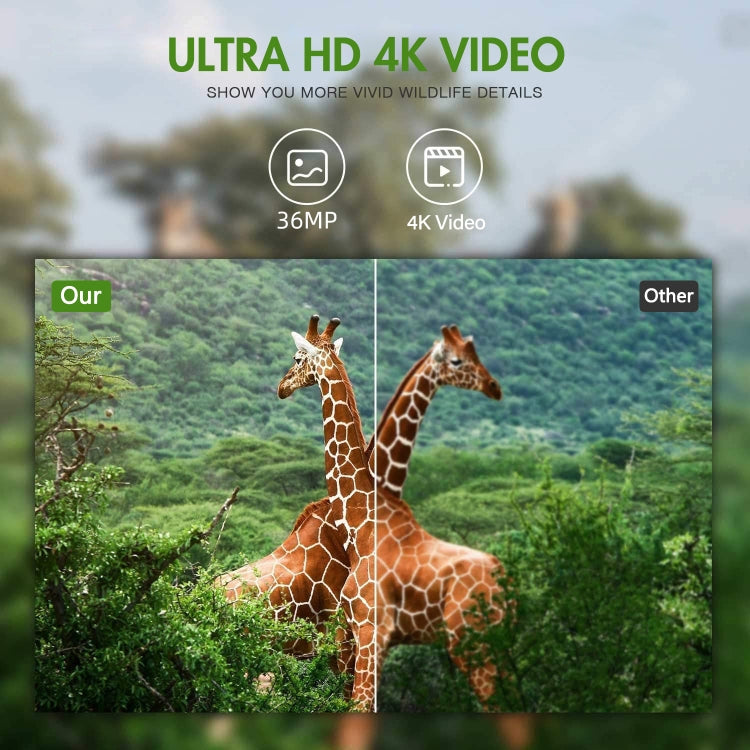 WiFi900Pro 4K Outdoor Tracking Hunting Camera App Remote Phone Operation To View Photos / Videos At Any Time by bashfashion