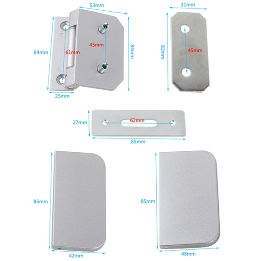 Glass Door Partition Hinge Furniture Housing Door Fittings, Model: Space Aluminum by bashfashion