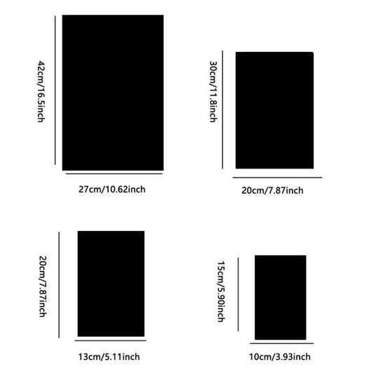 4pcs 20cm x 13cm Right Angle Models Rectangle Acrylic Mirror Stereo Wall Stickers(Gold) by bashfashion