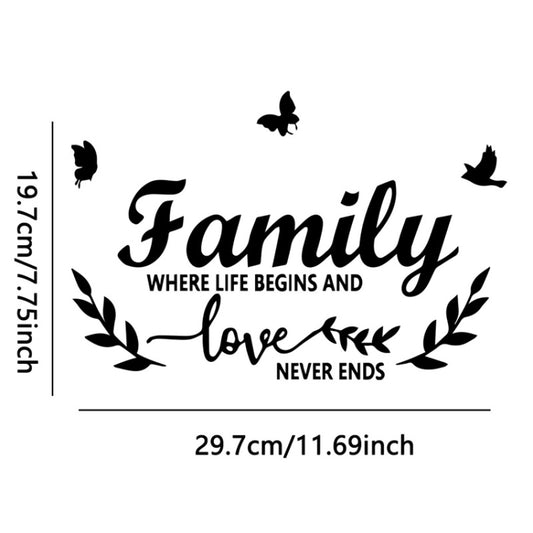 Acrylic Familylove Stereoscopic Mirror Wall Stickers Home Self-Adhesive Decorative Soft Mirror(Black) by bashfashion
