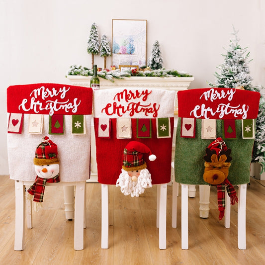 3D Cartoon Doll Chair Cover Christmas Furniture Decoration Supplies(Snowman) by bashfashion