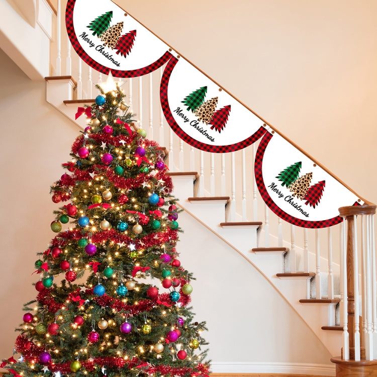 Cartoon Printed Outdoor Fan-shaped Hanging Flag Christmas Decorations, Style: Grinch by bashfashion