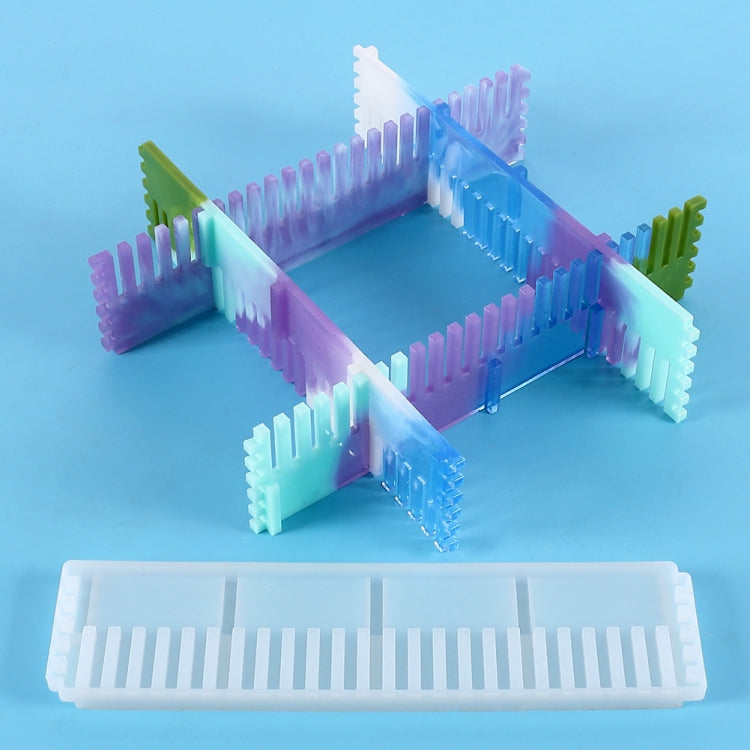 DIY Crystal Glue Mold Adjustable Frame Fence Silicone Mold(60-801) by bashfashion
