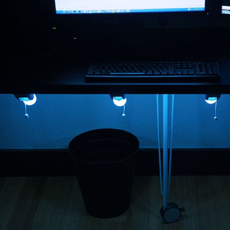 0.3W LED Mini Pull Cord Light Bulb Bedside Night Light(White) by bashfashion