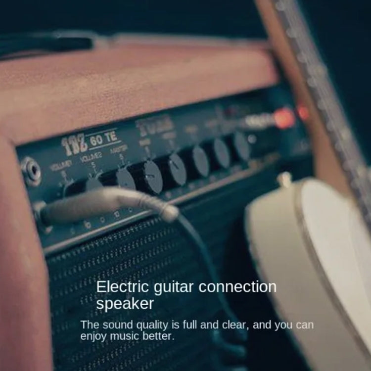 10m Audio Mixing Console Amplifier Drum Connection Cable 6.35MM Male To Male Audio Cable 28AWG OD4.0MM(Silver) by bashfashion