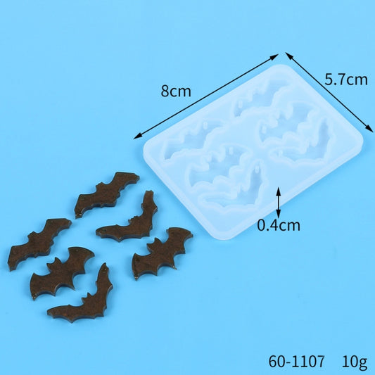 DIY Crystal Glue Mold Halloween Earrings Necklace Pendant Patch Silicone Mold(60-1107) by bashfashion