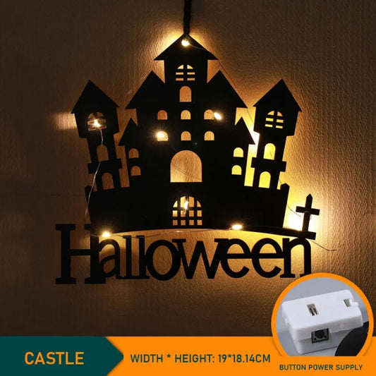 Castle 4.5V Halloween Glowing Hanging Lights Party Holiday Decoration by bashfashion