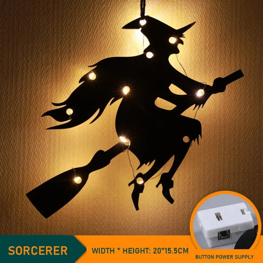 Wizard 4.5V Halloween Glowing Hanging Lights Party Holiday Decoration by bashfashion