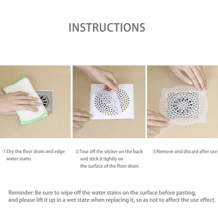 FASOLA 15pcs /Bag Sink Disposable Filter Sewer Mouth Non-woven Floor Drain Sticker, Spec: Small Hole by FASOLA