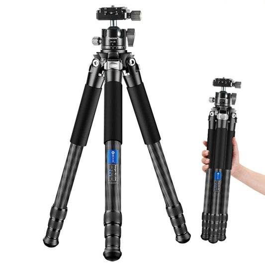 BEXIN RC254 Carbon Fiber Portable Folding Tripod SLR Camera Low Gravity Center Gimbal Photography Bracket by BEXIN