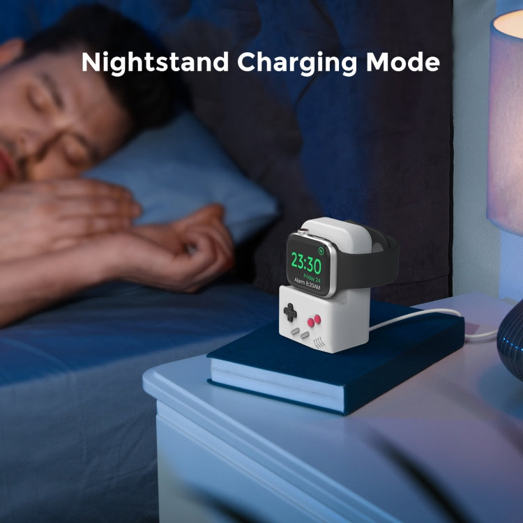 For Apple Watch Silicone Charging Stand Charging Base Storage Stand Without Charger(Black) by bashfashion