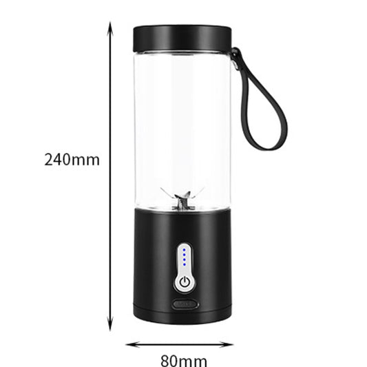 Portable Multifunctional USB Rechargeable Juice Extractor Cup Mini Electrical Juicer(Black) by bashfashion