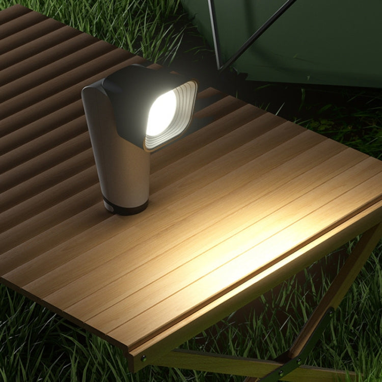 Multifunctional Reading Desk Lamp Flashlight Wall Mounted Bedside Lamp Folding Camping Lamp(Gray) by bashfashion