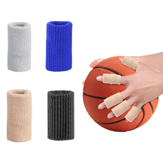 10pcs/set Basketball Riding Finger Sleeves Finger Joint Stretch Knit Sports Protectors, Color: Skin Tone by bashfashion