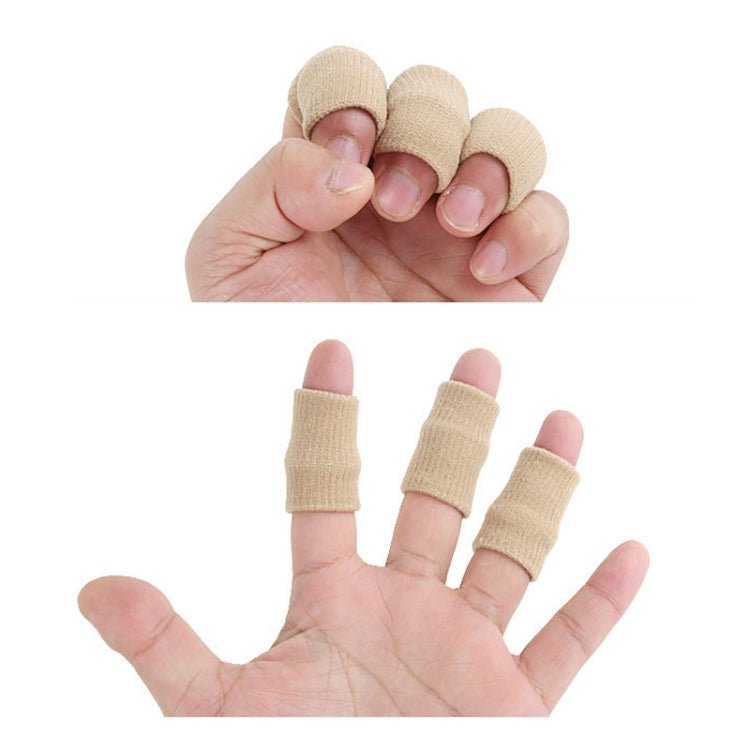 10pcs/set Basketball Riding Finger Sleeves Finger Joint Stretch Knit Sports Protectors, Color: Black by bashfashion