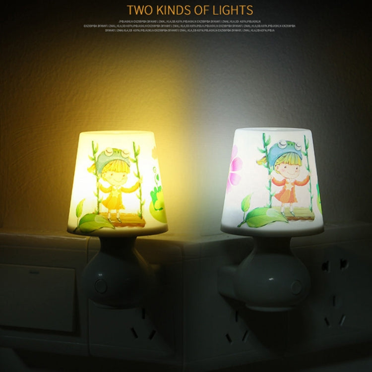 Plug-In Cup-Shaped Night Light Girl Bedroom Bedside Dim Lamp With Remote Control,CN Plug, Style: Happy Outing Yellow by bashfashion