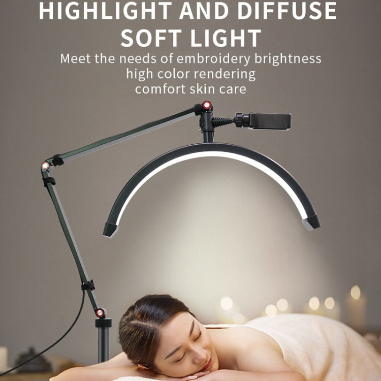 LED Half Moon Beauty Lamp Manicure Eyebrow Tattoos Eyelash Fill Light UK Plug(White) by bashfashion