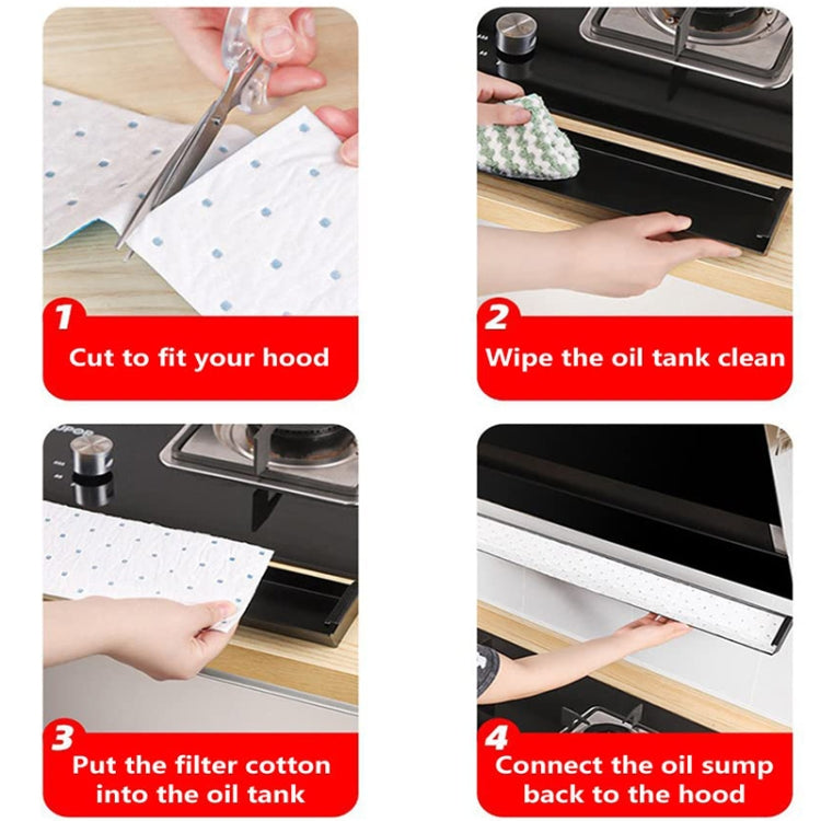 10pcs /Pack Disposable Oil Groove Suction Paper for Cooker Hoods, Spec: 10x90cm Regular by bashfashion