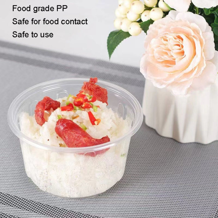 18pcs /Pack HEJIAHAO Food Grade Disposable Bowl Round Thickened Transparent Plastic Bowl by HEJIAHAO