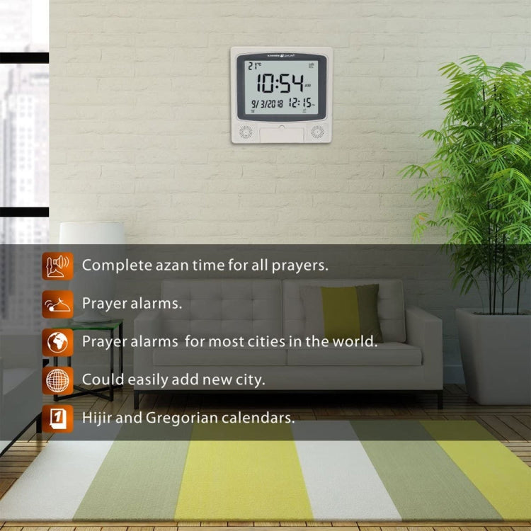 Desktop Digital Perpetual Calendar Study Alarm Clock(Gold) by bashfashion