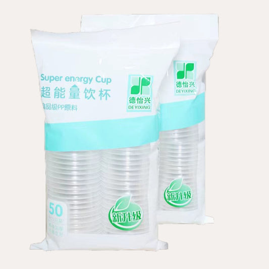 50pcs /Pack 180ml Disposable Cup Transparent PP Thickened Aviation Water Cup by bashfashion