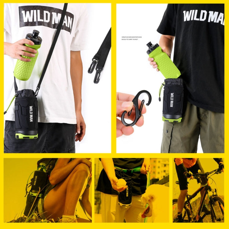 WILD MAN R1 1L Mountain Bike Water Bottle Bag Scooter Handlebar Tool Kit, Color: Black Green by WILD MAN