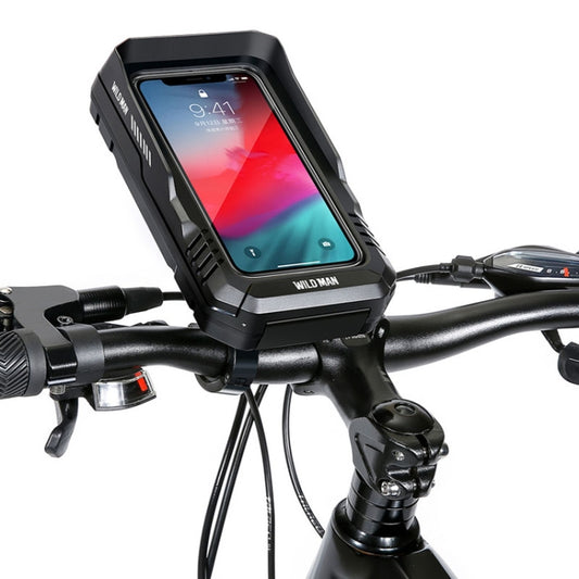 WILD MAN FK2 0.6L Bicycle Waterproof Mobile Phone Storage Box Handlebar Phone Navigation Holder(Black) by WILD MAN