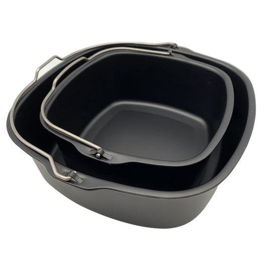 For Square 3.8-8qt Air Fryer Square Non-Stick Cake Basket Baking Tray, Style: 7inch With Ear by bashfashion